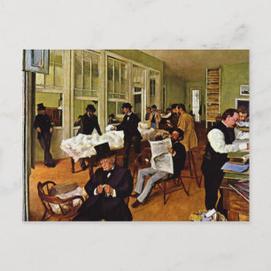 Cartão Postal Edgar Degas - A troca de algodão