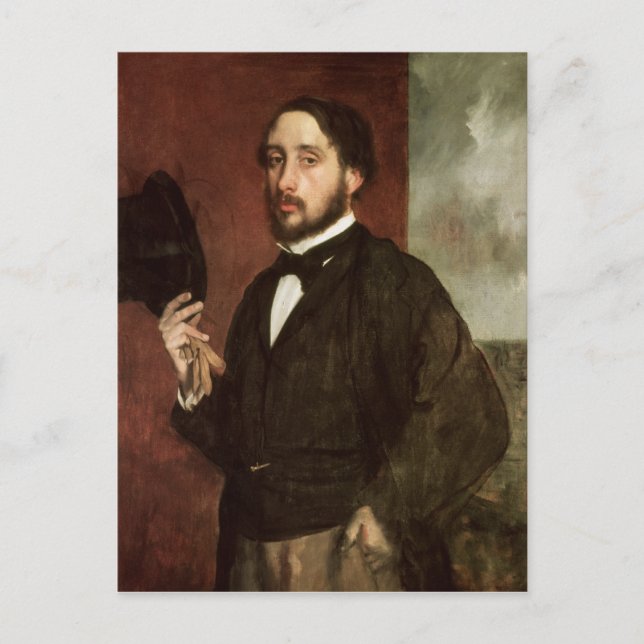 Cartão Postal Edgar Degas | Autorretrato, c.1862 (Frente)