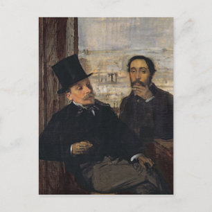 Cartão Postal Edgar Degas   Autorretrato w Evariste de Valernes