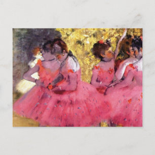 Cartão Postal Edgar Degas - Bailarinas em Rosa - Amante da Dança