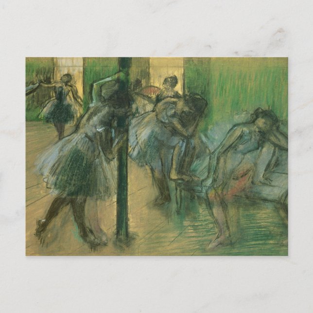 Cartão Postal Edgar Degas | Bailarinas ensaiando (Frente)