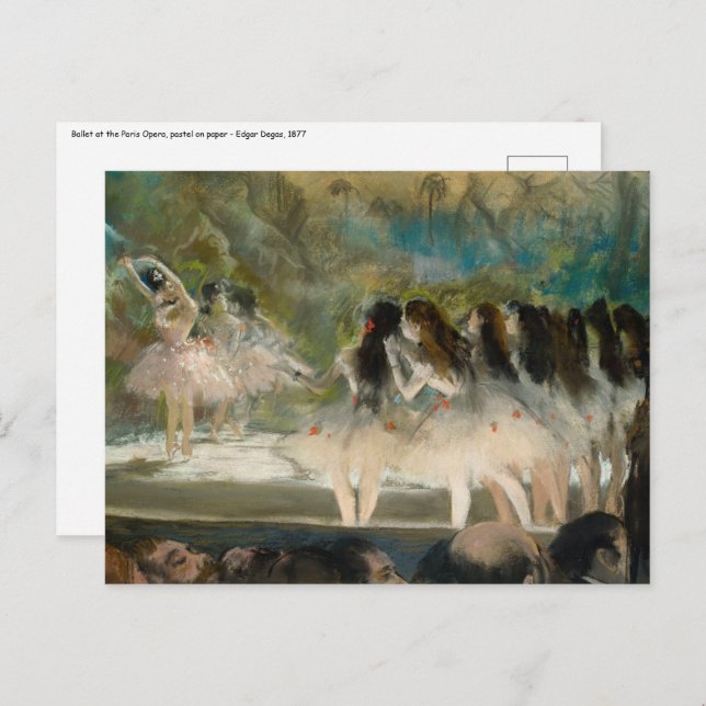 Cartão Postal Edgar Degas - Balé na Ópera de Paris (Frente/Verso)