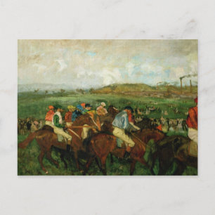 Cartão Postal Edgar Degas   Cavalheiros, antes da partida