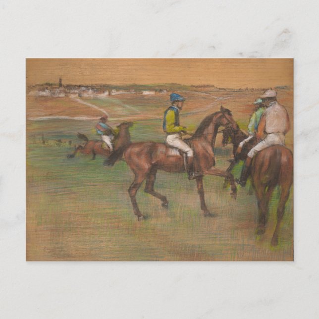 Cartão Postal Edgar Degas - Cavalos Raça (Frente)