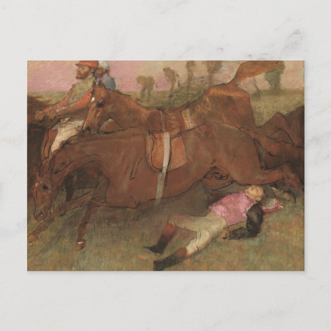 Cartão Postal Edgar Degas | Cena de Steeplechase (Frente)