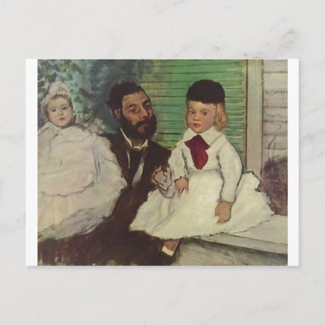 Cartão Postal Edgar Degas - Conde Lepic e suas filhas, petróleo  (Frente)
