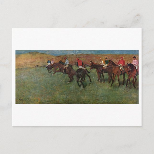 Cartão Postal Edgar Degas - Corrida de Cavalo antes do início de (Frente)