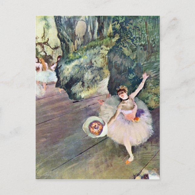 Cartão Postal Edgar Degas - Dançarina com buquê de flores (A (Frente)
