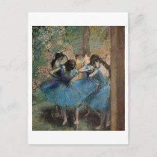 Cartão Postal Edgar Degas Dançarinas em azul, 1890