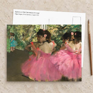 Cartão Postal Edgar Degas - Dançarinas em rosa