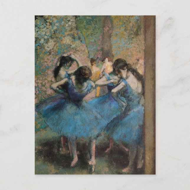 Cartão Postal Edgar Degas | Dançarinos a azul, 1890 (Frente)