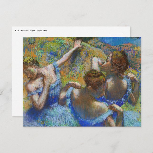Cartão Postal Edgar Degas - Dançarinos Azuis (Frente/Verso)