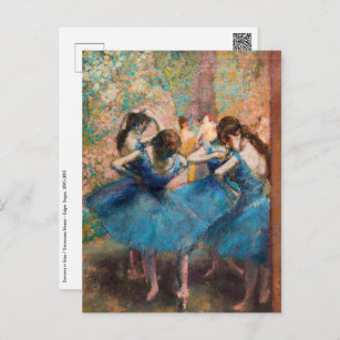 Cartão Postal Edgar Degas - Dançarinos em azul