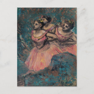 Cartão Postal Edgar Degas Dançarinos em Figurinos Vermelhos