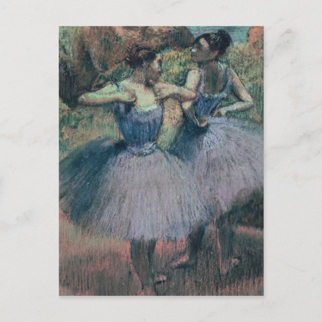 Cartão Postal Edgar Degas | Dançarinos em Violeta (Frente)