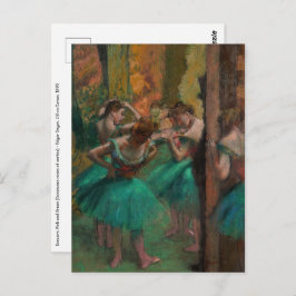 Cartão Postal Edgar Degas - Dançarinos, Rosa e Verde