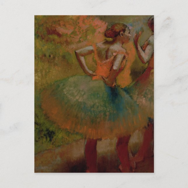 Cartão Postal Edgar Degas | Dançarinos Vestindo saias verdes (Frente)