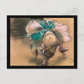 Cartão Postal Edgar Degas Dancer Amarrando Suas Fitas Calçados