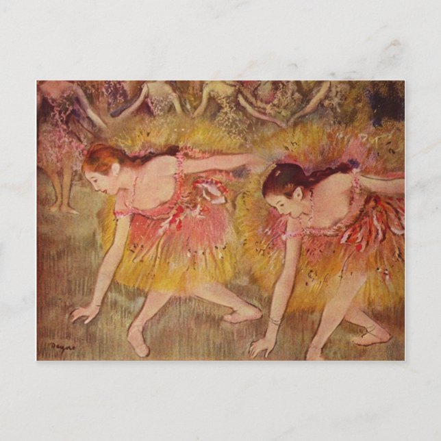 Cartão Postal Edgar Degas Dancers Baixando (Frente)