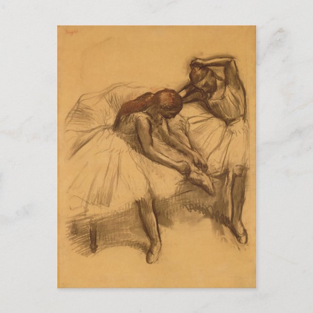 Cartão Postal Edgar Degas | Dois Dançarinos (Frente)
