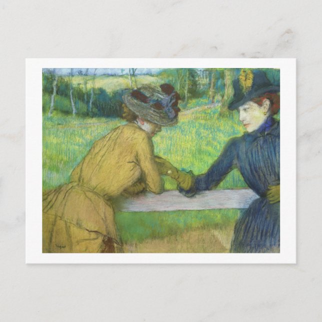 Cartão Postal Edgar Degas | Duas mulheres deitadas num portão (Frente)
