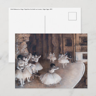 Cartão Postal Edgar Degas - Ensaio de Balé no Palco