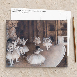 Cartão Postal Edgar Degas - Ensaio de Balé no Palco