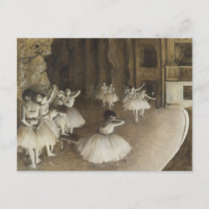 Cartão Postal Edgar Degas - Ensaio de Balés no Palco
