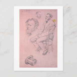 Cartão Postal Edgar Degas   Estudo do Retrato de Edouard Manet