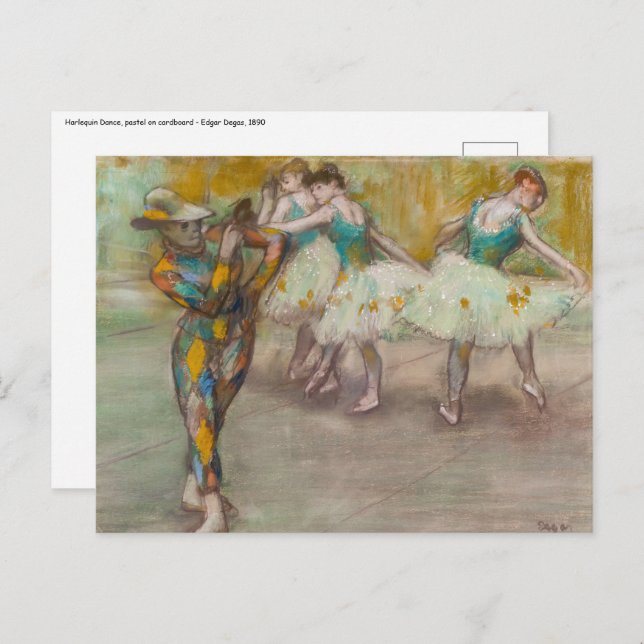 Cartão Postal Edgar Degas - Harlequin Dance (Frente/Verso)