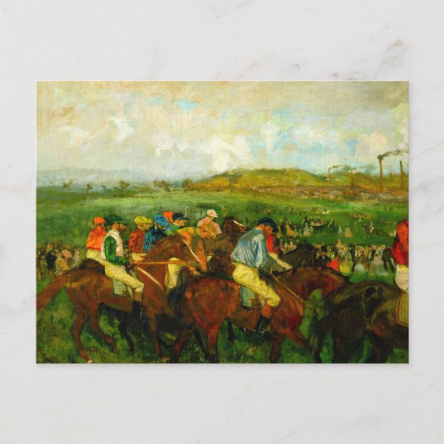 Cartão Postal Edgar Degas Horseback Riding (Frente)