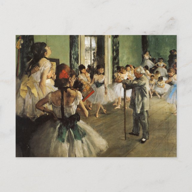 Cartão Postal Edgar Degas La Classe de Danse (Frente)
