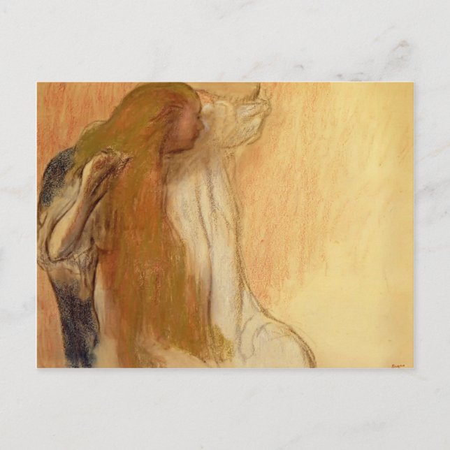Cartão Postal Edgar Degas: Mulher Comendo Seu Cabelo (Frente)
