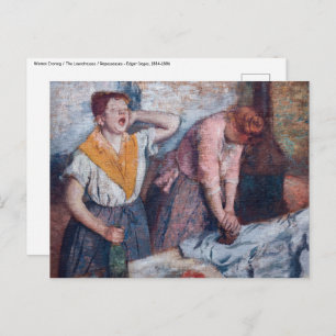 Cartão Postal Edgar Degas - Mulher Ironando