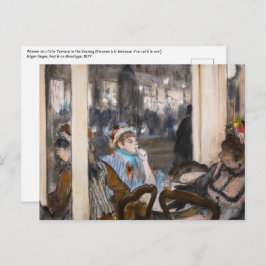 Cartão Postal Edgar Degas - Mulheres em um terraço de café à noi
