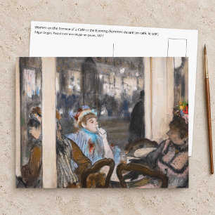 Cartão Postal Edgar Degas - Mulheres num terraço de café à noite