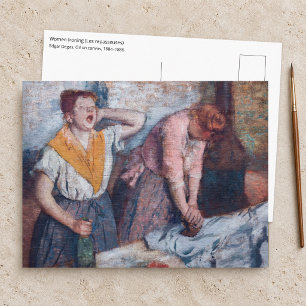 Cartão Postal Edgar Degas - Mulheres Passando Roupa