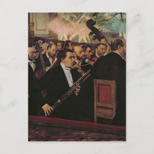 Cartão Postal Edgar Degas Orquestra de Ópera, c.1870