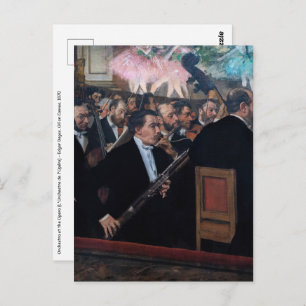 Cartão Postal Edgar Degas - Orquestra na Ópera