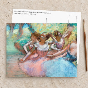 Cartão Postal Edgar Degas - Quatro Bailarinas no Palco