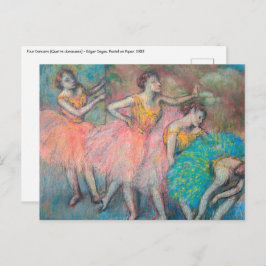 Cartão Postal Edgar Degas - Quatro Dançarinos