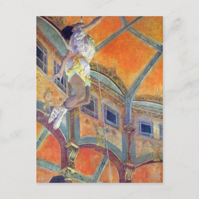 Cartão Postal Edgar Degas - Senhorita Lala no Circo Fernando (Frente)