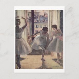 Cartão Postal Edgar Degas - Três Dançarinos na Sala de Prática 1