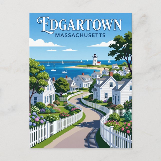 Cartão Postal Edgartown EUA (Frente)