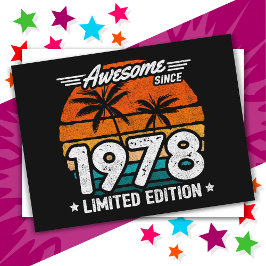 Cartão Postal Edição Limitada de 1978 Retro Incrível Desde 1978