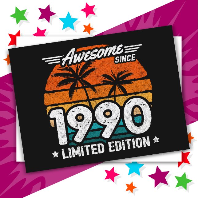 Cartão Postal Edição Limitada de 1990 Retro Incrível Desde 1990 (Criador carregado)