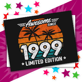 Cartão Postal Edição Limitada de Retró Incrível Desde 1999 Nasci