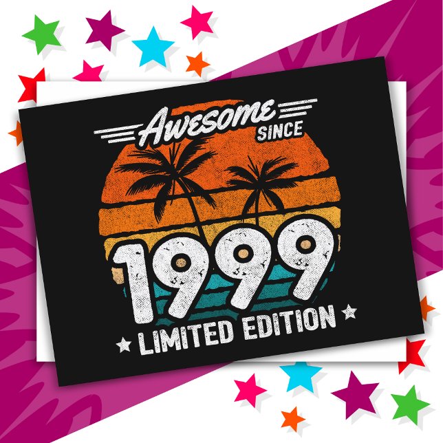 Cartão Postal Edição Limitada de Retró Incrível Desde 1999 Nasci (Criador carregado)
