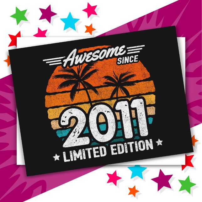 Cartão Postal Edição Limitada Retro Incrível Desde 2011 Nascido  (Criador carregado)