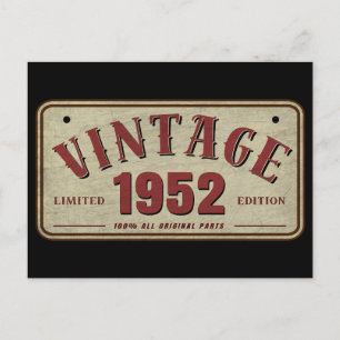 Cartão Postal Edição Limitada Vintage 1952 Todas as Peças Origin